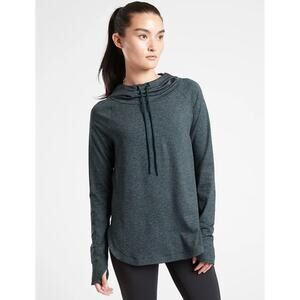 Athleta Grey Uptempo Hoodie Sweatshirt - Size Medium